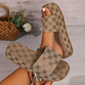 Exportplus size slippers women's outer wear round toe small plum blossom lightweight one-word women's slippers womens slippers