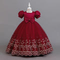 Export-quality girls' satin lace patchwork princess dress - new arrival for girls' banquets and parties - in stock