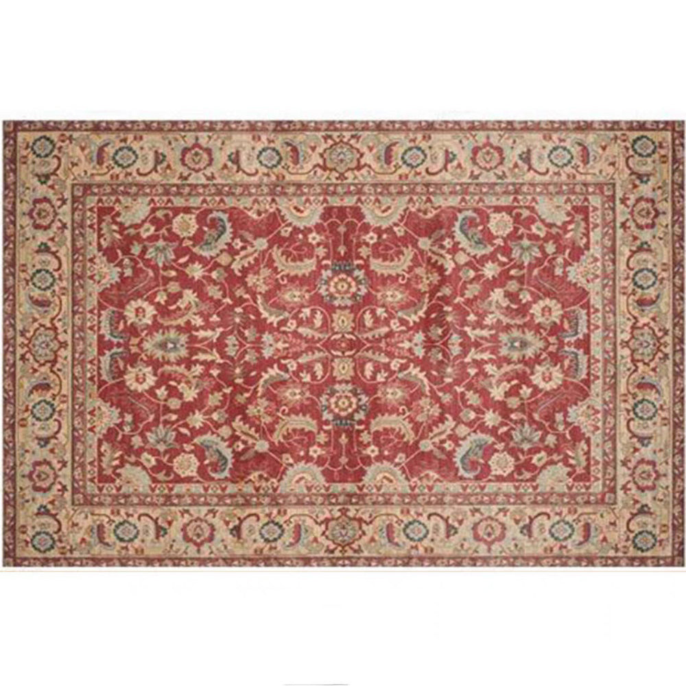 retro ethnic moroccan faux cashmere rug - durable, stain-resistant, perfect for living room coffee tables, bedroom bedside, and more