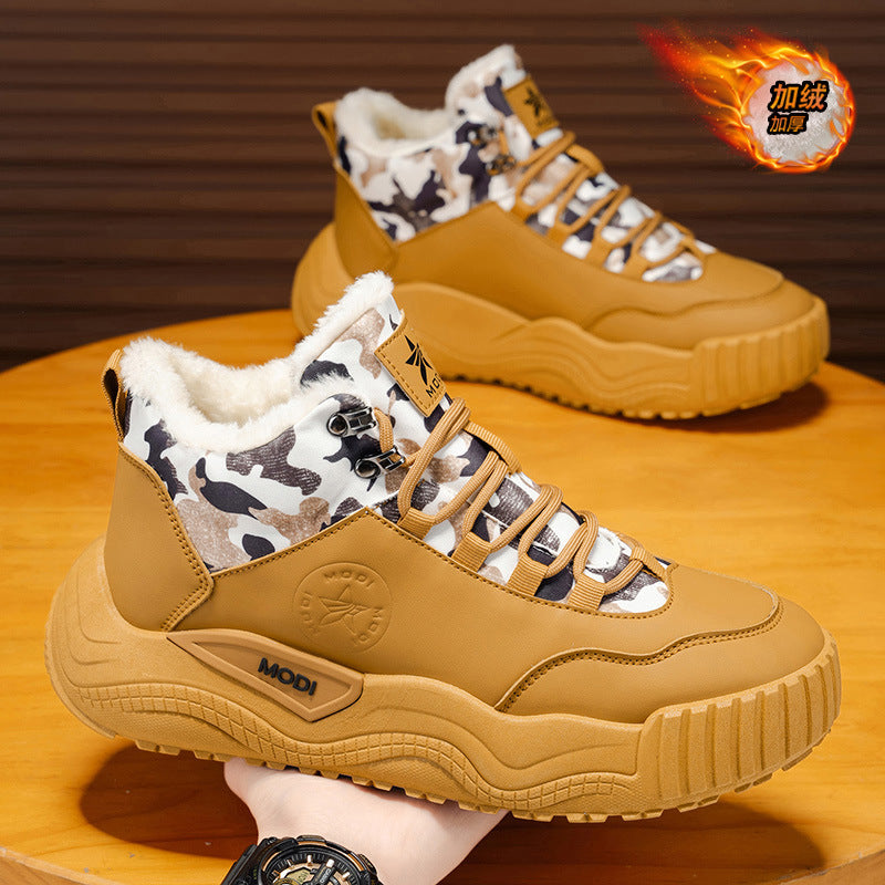 Northeastern snow boots for men winterfleece-linedthickenedheattech two-cotton shoes for men minus 40 degrees cold-proof boots waterproof outdoor