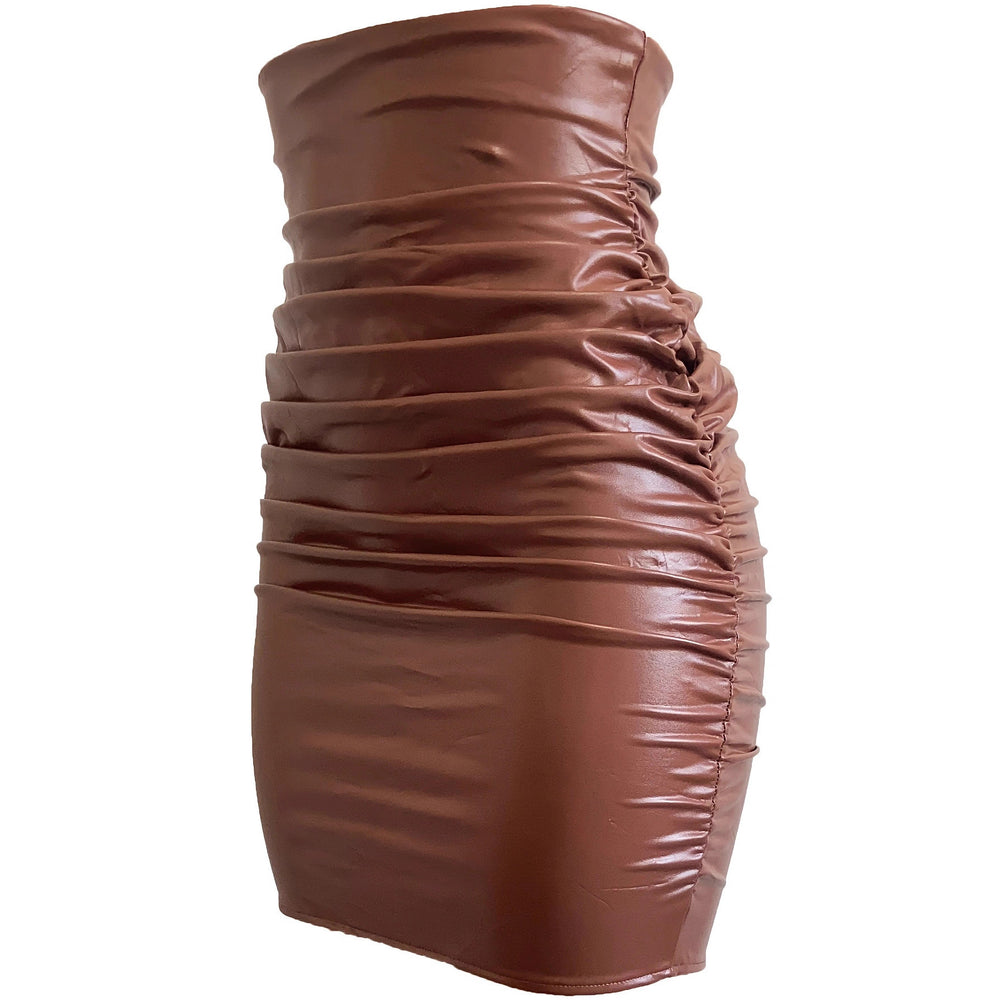 Amazon's independent station best selling pu leather skirt for women, pleated skirt, european and american ins style zipper, high waist hip skirt for women