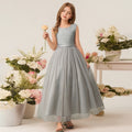 Amazon custom girls' long formal dress - host, runway, performance, kids' party, banquet, evening gown - new european and american style