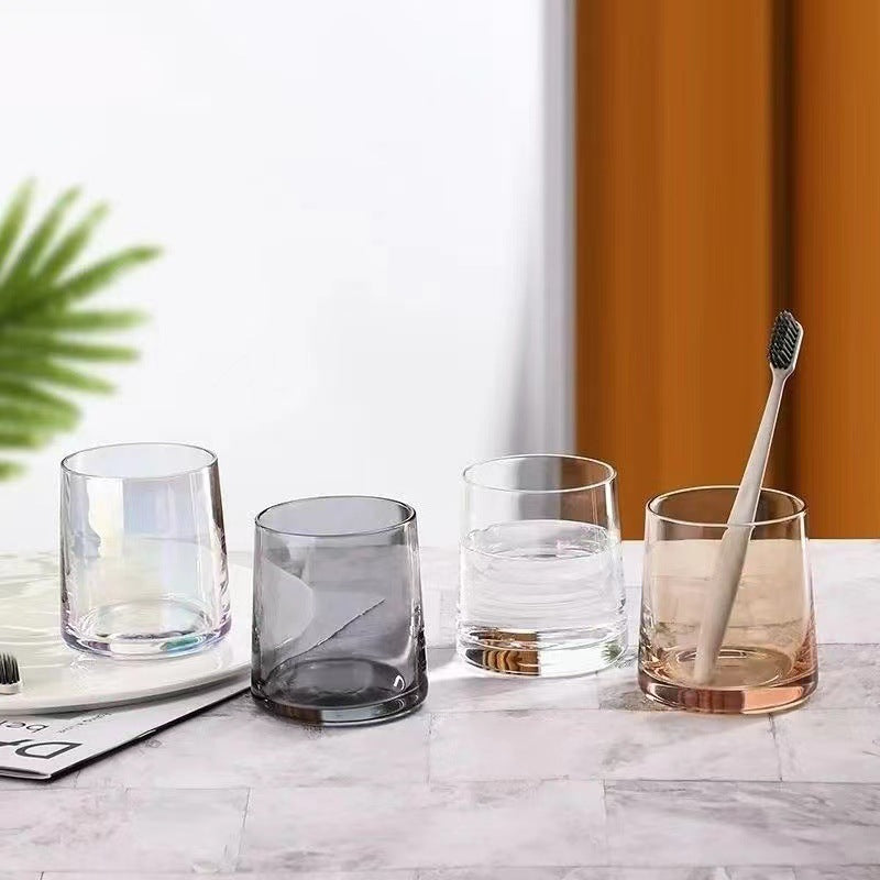 Minimalist water cup hotel b&b mouthwash cup transparent glass cup home ins style whiskey glass creative cup