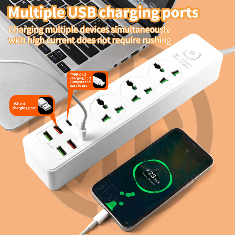 British standard power strip hong kong version conversion plug international neutral power socket american standard european standard drag board singapore power strip