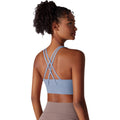 Fashion nude yoga vest women's cross back sports intimates bubble wrap push up seamless one-piece cup fitness bra