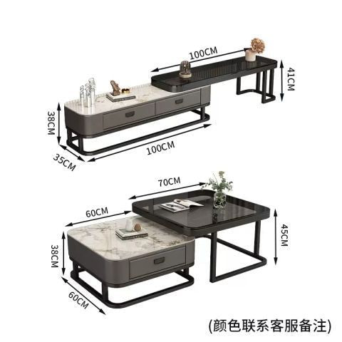 Rock slab coffee table living room for homenew arrivalaccessible luxury marble table foldablenormcore coffee table small apartment
