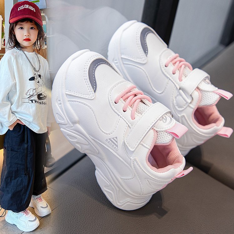Children's dad shoes spring and autumn new breathable girls sports shoes Internet celebrity soft sole student version trendy boys running shoes