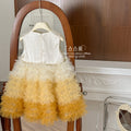 Girls' summer dress  new style - little girl's birthday cake dress - baby chic chanel-inspired princess dress