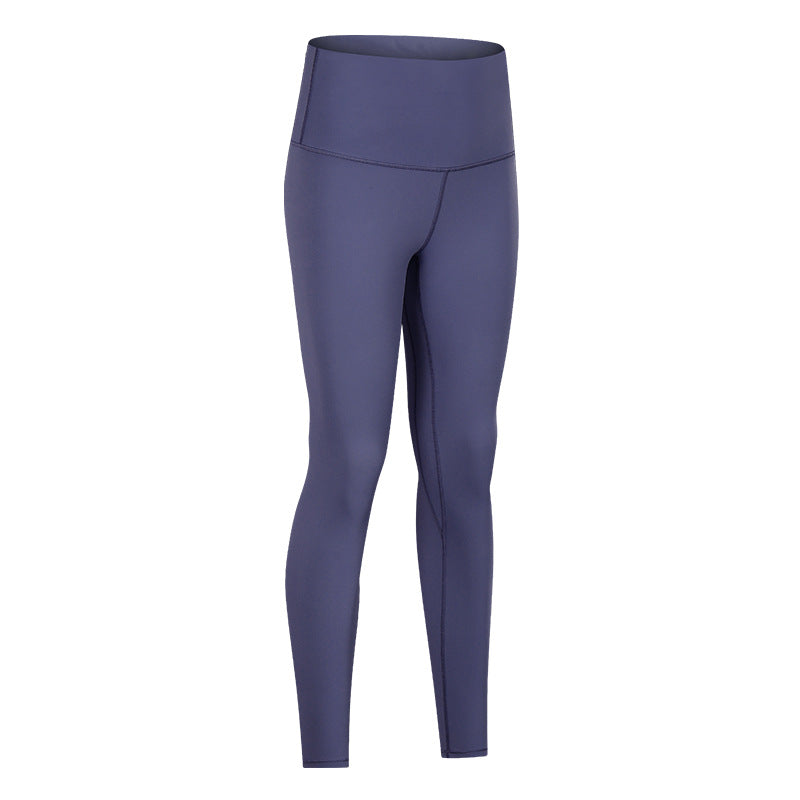 Dianqian new arrival high waist nude yoga pants for women silmslimming look training fitness sports nine-point pants s2082