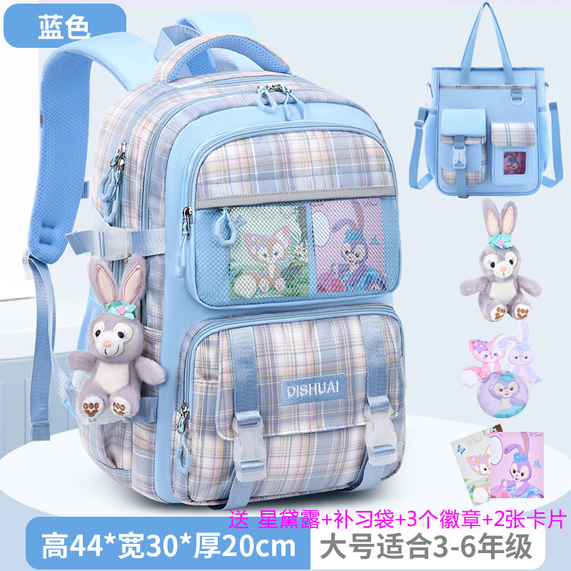 2026 new school backpack for girls, grades 1-6: ultra-lightweight, ergonomic, and spine-protecting backpack for elementary school students