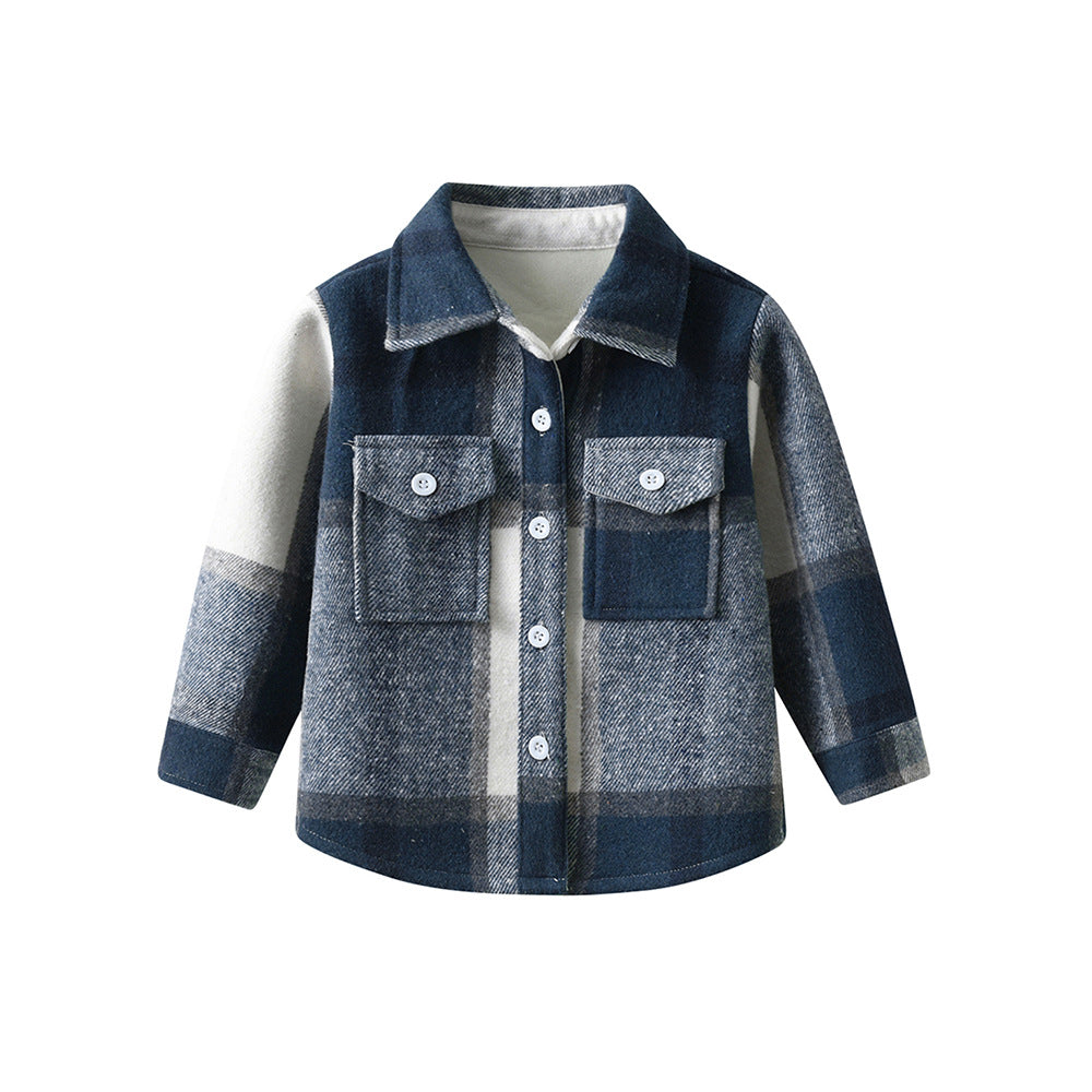 Export children's clothing boys multi-color patchwork plaid shirt long sleeves preppy style autumnew arrivalspring & fallkidstops