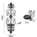 European retro minimalist wavy iron candle holder with electronic candles for a romantic ambiance in living room or dining table