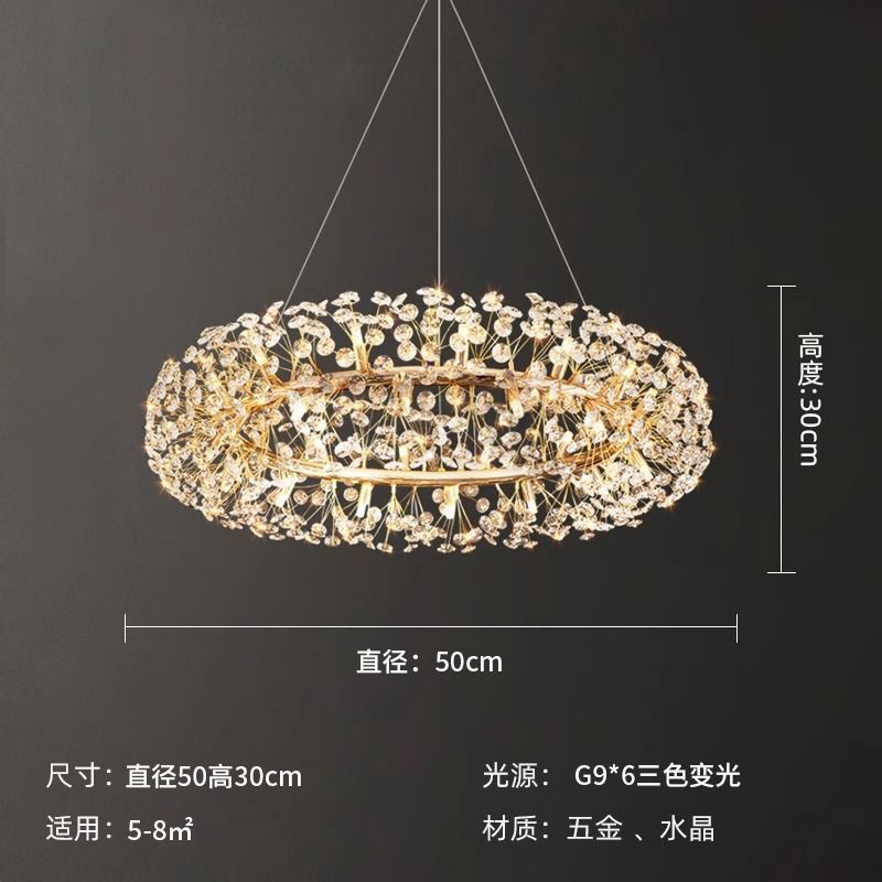 Dandelion crystal chandelier - luxury living room, bedroom, dining room lighting - high-end crystal chandelier - modern creative design for clothing stores