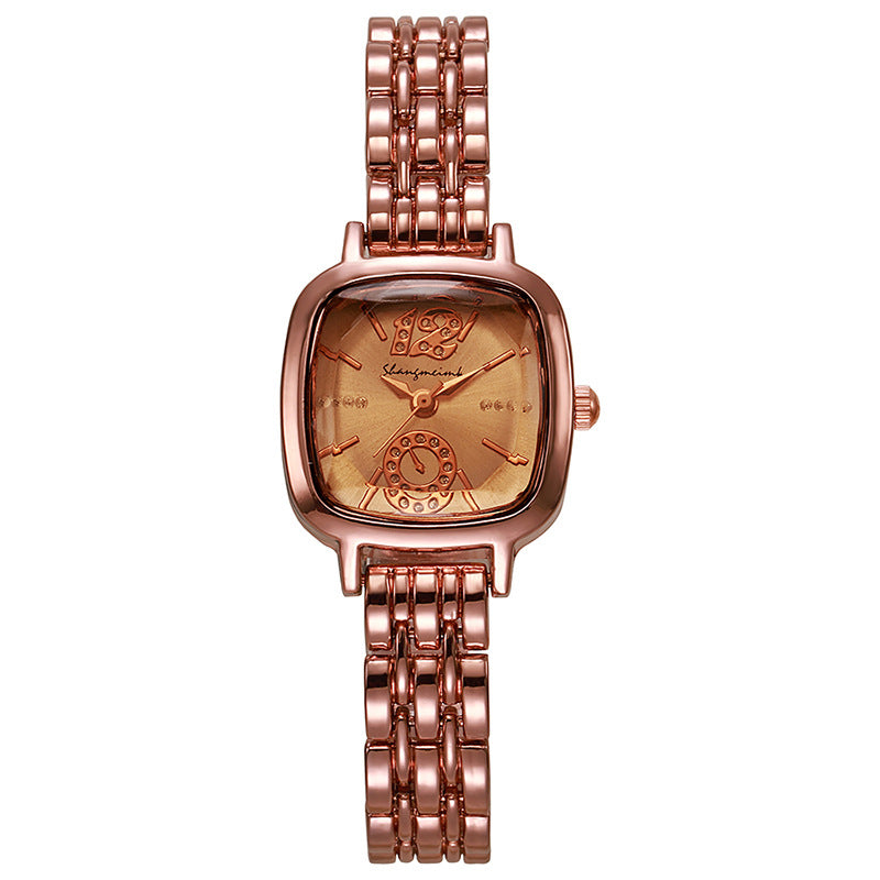 Honghong square steel belt watch women's niche classy watch women's watch women's quartz watch manufacturer wholesale