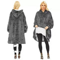 New arrival lazy wear thickenedlongpullover wearable blanket hoodie kangaroo flap pocket pants blanket sweatshirtsheattech clothing