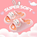 Ready-to-ship summer girls' slippers: bunny cartoon indoor anti-slip bathroom bath cute soft sole kids' slippers