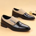 Plus size leather shoes for men, korean style, youth, breathable, pointed toe, trendy men's shoes, business british style, men's wedding casual leather shoes