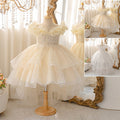 hot-selling girl's dress with train, princess dress, host, piano performance, birthday, classy, children's day performance clothing