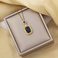 Necklace for women, simple and fashionable, electroplated titanium steel pendant, niche design, accessible luxury, high-end, accessible luxury style, golden clavicle chain