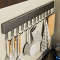 Kitchen punch-free hook wall-mounted door rear movable storage rack spatula spoon kitchen utensils wall-mounted storage rack