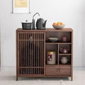 New chinoiserie tea cabinet solid wood tea cabinet tea side cabinet for homemovable tea table water boiling multi-functional storage sideboard