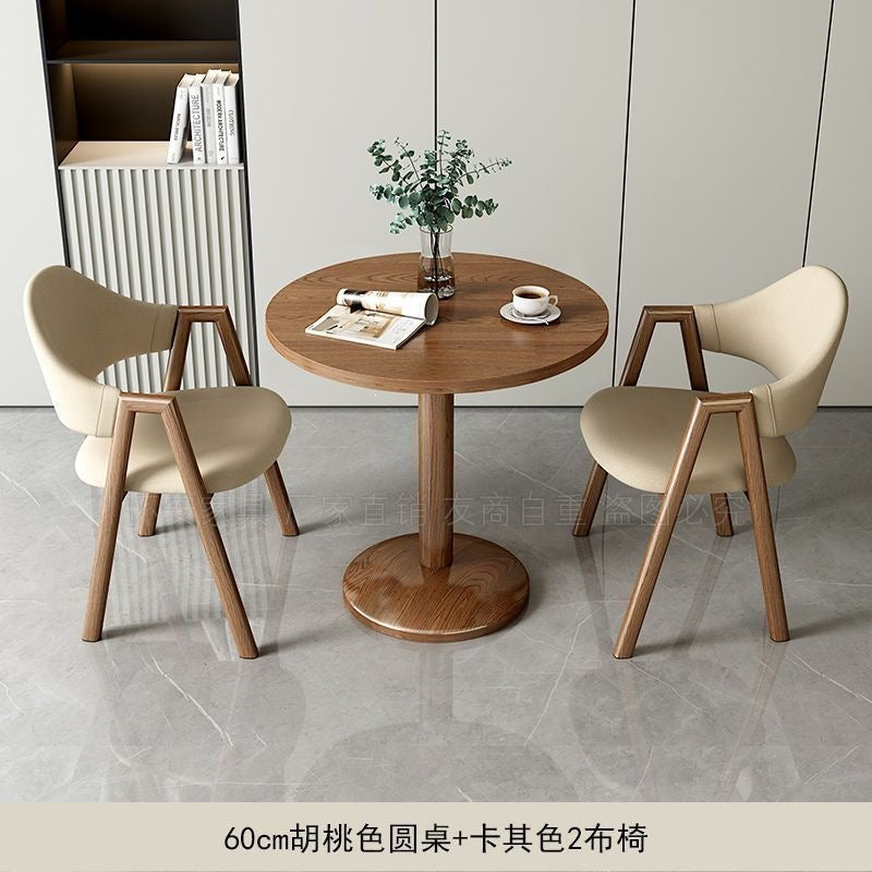 Scandinaviancasualcasual small apartment reception negotiation table milk tea coffee shop table and chair combination modern dining chair small coffee table