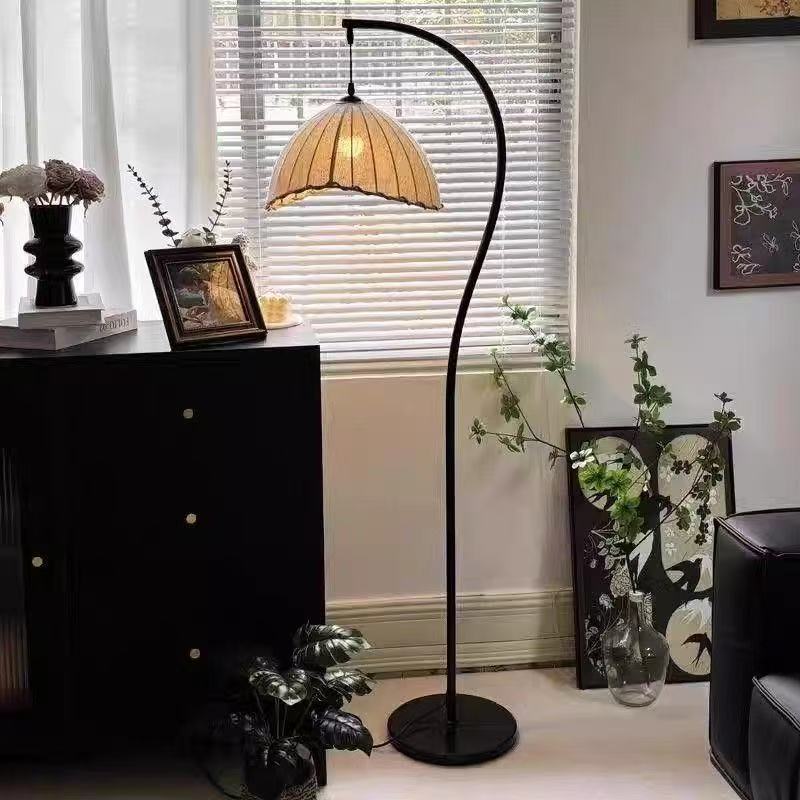 French medieval atmosphere mushroom floor lamp classy fishing lamp living room sofa bedside lamp bedroom bedside lamp cream style