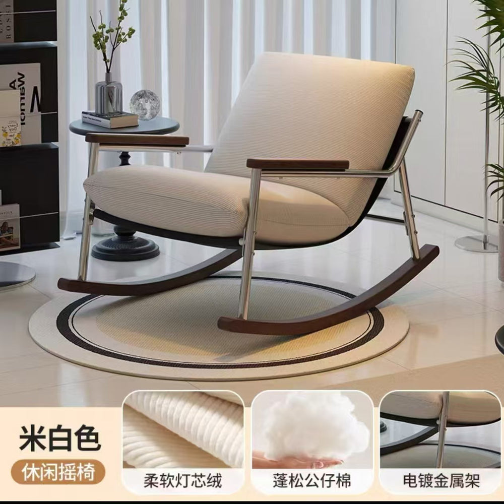 Rocking chair adult lazy sofa recliner small apartment living room home balcony leisure chair single rocking chair sofa chair