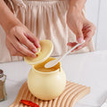Accessible luxury lard filled ceramic kitchen seasoning storage jar multi-purpose seasoning jar with spoon for home chili jar wholesale