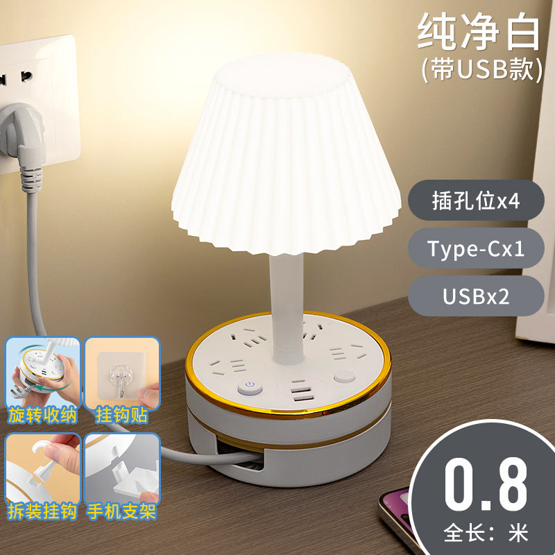 Master bedroom table lamp bedside lamp modern decorative atmosphere night light baby feeding eye protection soft light sleep usb socket