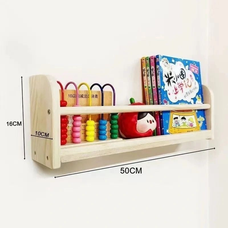 Ultra-thin door rear bookshelf against the wall for home bedroom door rear storage rack multi-layer storage solid wood all-in-one picture book storage