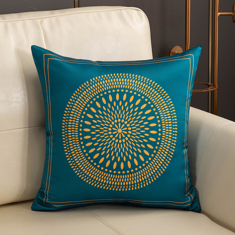 Horse year throw pillow cover sofa cushion simple light luxury high-end silk satin bedroom living room bedside cushion cover