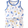 korean style kids' tank top set - new trendy cartoon sleeveless tank top and shorts set for boys and girls