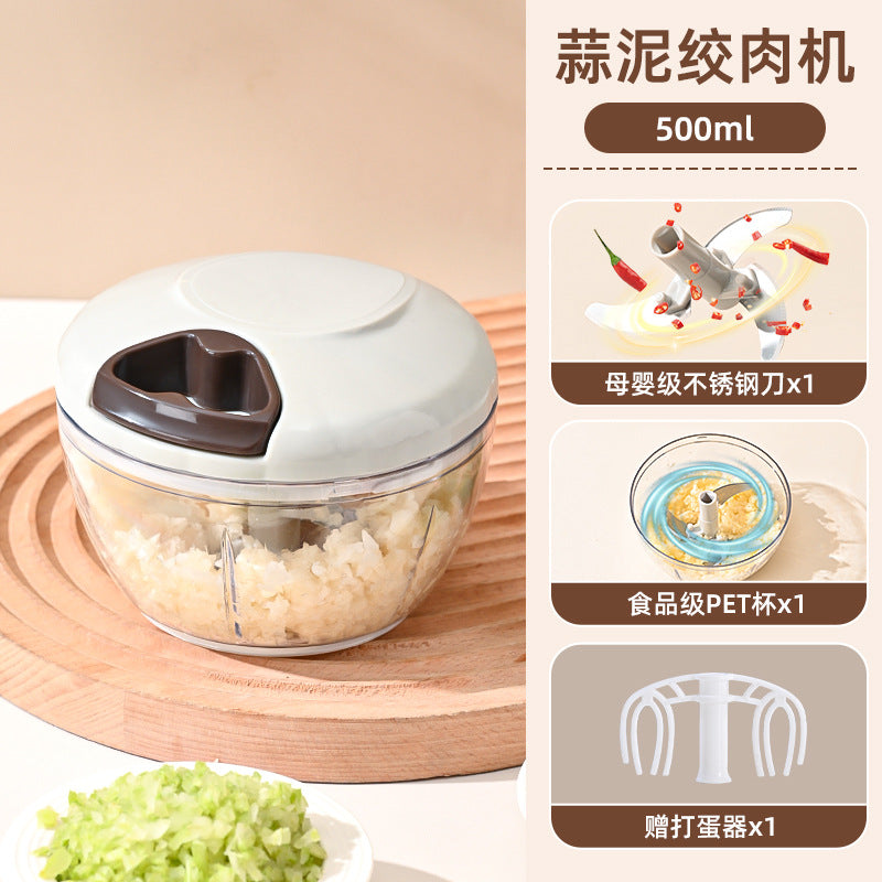 Garlic masher manual garlic puller kitchen multifunctional garlic masher ginger garlic meat mashed food meat grinder vegetable cutter handy gadget