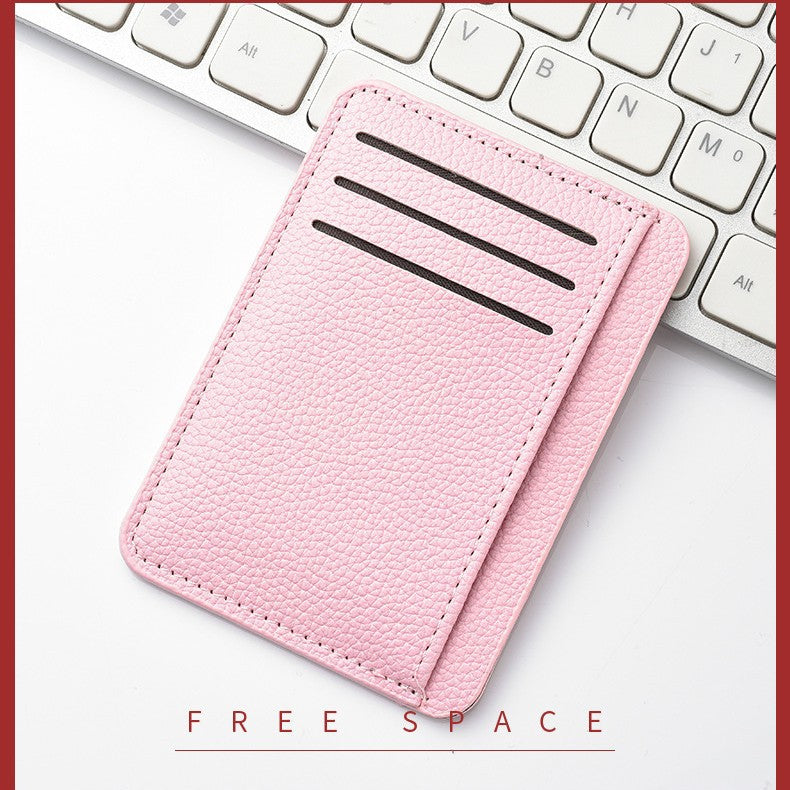 Pu card holder wholesale ultra-thin card bag for women, small, exquisite and large-capacity multi-card student card bag for women, short wallet.