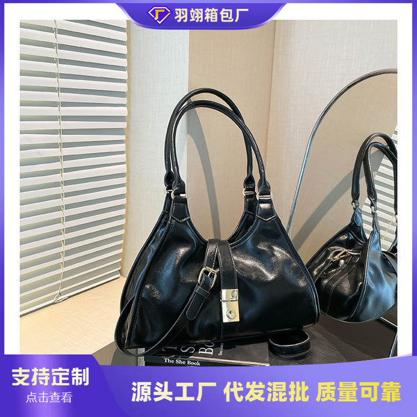 Cross-border simple and high-end underarm bag women's 2025 new fashion handbag versatile commuter shoulder handbag