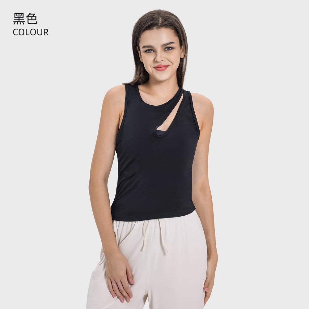 Summer new fashion sexy lightweight yoga top moisture-wicking outdoor tennis sports tank top women's dss060