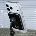 Unisex c-ring opening apple 17promax mobile phone case suitable for iphone15 transparent magnetic four-corner anti-fall case