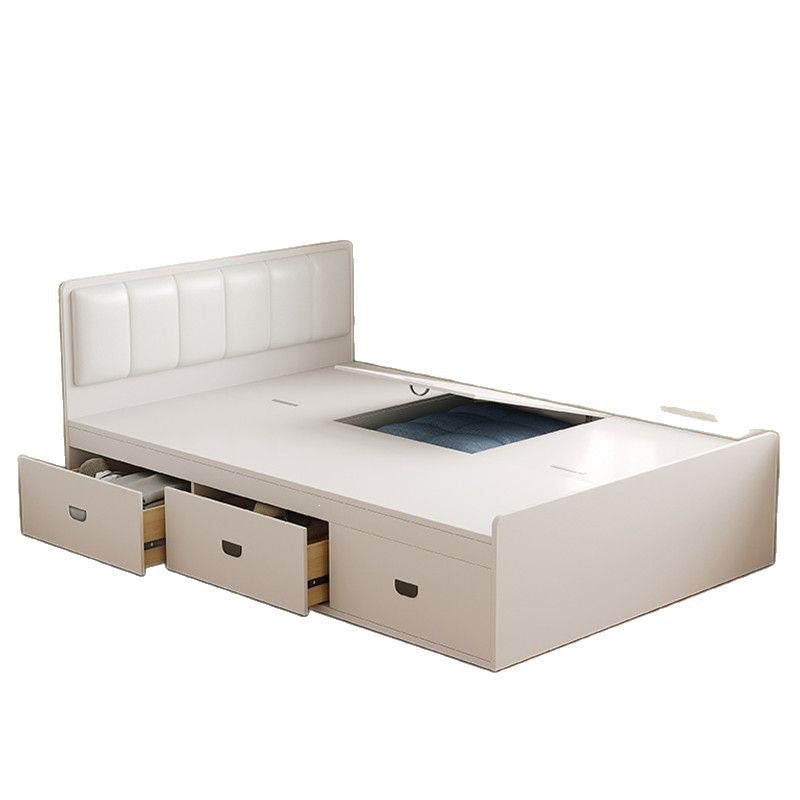 Solid wood bed tatami box storage bed soft back double bed kids bed bedroom for home without bedside bed high box