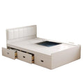 Solid wood bed tatami box storage bed soft back double bed kids bed bedroom for home without bedside bed high box