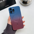 Wholesale iphone 17 two-tone magnetic charging phone case with apple 16 lens film liquid silicone protective cover and magnetic attachment