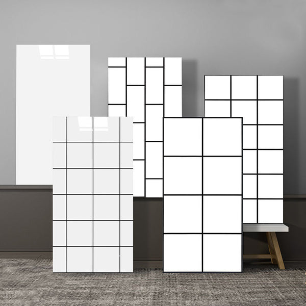 Self-adhesive wall sticker adhesive wallpaper plaid brick rhombus black and white living room bedroom kitchen bathroom renovation wallpaper sticker