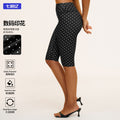 fashion style casual mid-pants women's clothing export polka dot printing tight cropped pants shopping sports mid-pants 4551
