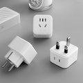 Two-pin to three-pin socket 2-hole to 3-hole global travel port version converter conversion plug korean british standard german standard