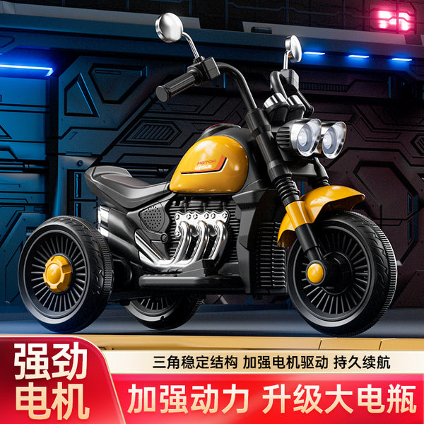 Manufacturer Children's Electric Vehicle Motorcycle Boys and Girls Charging Tricycle Double Drive Battery Car Babies Can Sit in Toy Cars