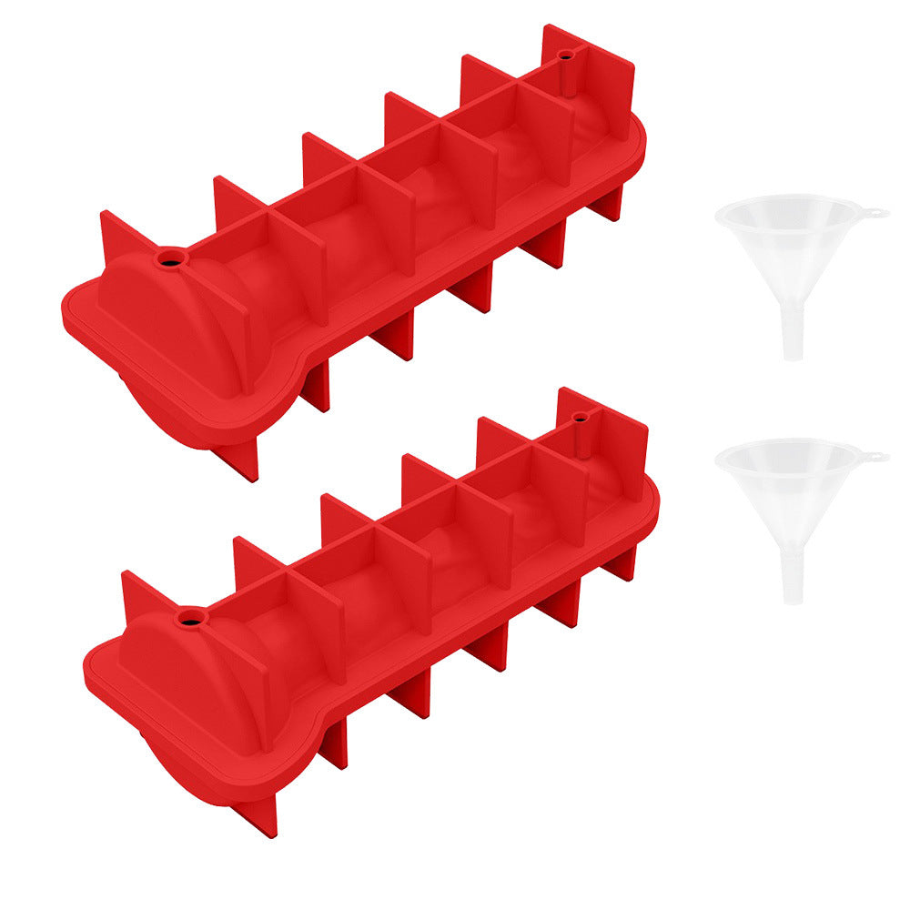 Cross-border explosion spoof creative silicone ice grid with funnel with cover easy demoulding KTV party, ice mold wholesale