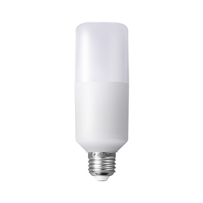 LED bulb cylindrical lamp plastic clad aluminum thread candle energy-saving lamp light source E27 screw household bulb warm light