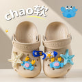 "cloud-like comfort: boys' and girls' cartoon clogs - thick-soled, non-slip, outdoor sandals for kids - new summer collection"