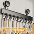 Suction cup kitchen hook punch-free hanging rod kitchen storage rack hanging spatula spoon storage row hook wall-mounted shelf