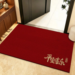 Entrance door floor mat, entrance door mat, safe door mat,  wire loop foot mat, red festive door carpet